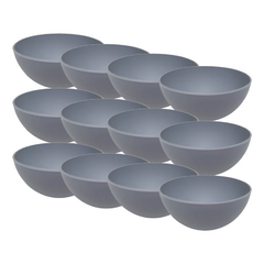 Compotera 11 Cm Plástico Fusion Carol Color Gris x12