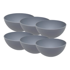 Compotera 11 Cm Plástico Fusion Carol Color Gris x6