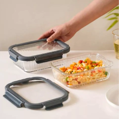 Contenedor Hermético Vidrio Tapa Plástico con Broches Varias Medidas Carol