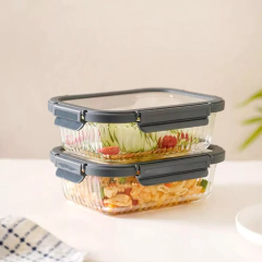 Contenedor Hermético Vidrio Tapa Plástico con Broches Varias Medidas Carol - comprar online