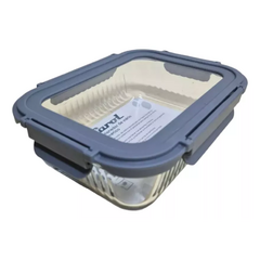 Contenedor Hermético Vidrio Tapa Plástico con Broches Varias Medidas Carol - comprar online