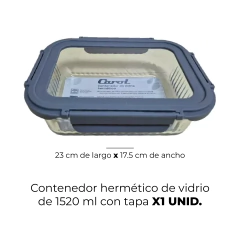Imagen de Set Contenedores Herméticos Vidrio Con Tapa Carol x4