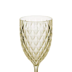x6 copa agua Glamour acrílico ámbar 380ml Carol - comprar online