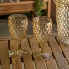 x6 copa agua Glamour acrílico rosa 380ml Carol en internet