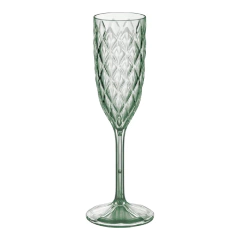 Copa Champagne Verde Esmeralda Glamour Acrílico Carol X6 en internet
