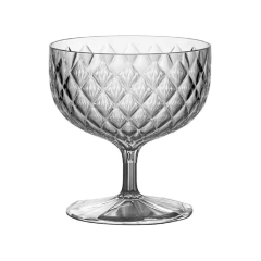 x6 copa postre Glamour acrílico transparente 350ml Carol