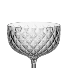 x6 copa postre Glamour acrílico transparente 350ml Carol - comprar online