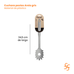 Cuchara Para Pastas Nylon Carol Spaghetti Linea Areia Gris en internet