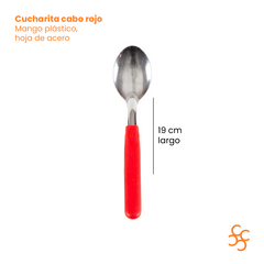 Cucharita té postre cabo rojo mesa Carol x12 - comprar online