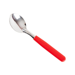Cuchara cabo plástico rojo acero Carol x24 en internet