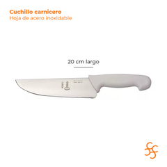 Cuchillo Carnicero Mango Blanco 20 Cm Acero Eskilstuna - comprar online