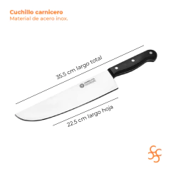 Cuchillo carnicero acero inoxidable 22,5 cm Arbolito 1909 - comprar online