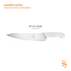 Cuchillo Cocina Mango Blanco 20 Cm Acero Eskilstuna - comprar online