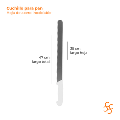 Cuchillo Dentado Pan 35 Acero Inoxidable Eskilstuna 337-350 - comprar online
