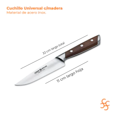Cuchillo Universal Cabo Madera Acero Inoxidable Arbolito BO514 - comprar online