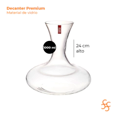 Decanter vidrio Premium 1 litro Crystal Rock - comprar online