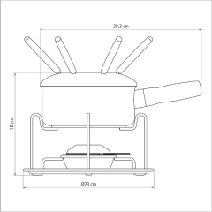 Fondue Teflón Rojo París Con Pinches Tramontina - comprar online