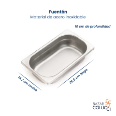 Fuentón acero inoxidable 26,5 cm Acermel en internet