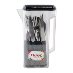 Juego Cubiertos x24 Piezas + Jarra Plástico Fusion Varios Colores Carol - tienda online