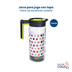 Jarra vidrio Ondas color 1,54 litros Herevin - Bazar Colucci