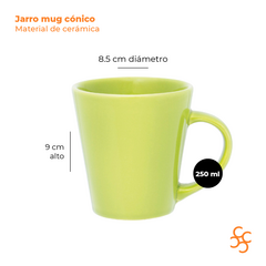 Jarro Mug Cónico Lemon 250 Cc Walplo - comprar online