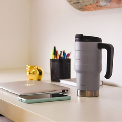 Jarro Térmico Acero Con Tapa Move Violeta y Gris Mercator - comprar online