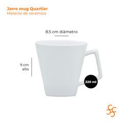 Jarro Mug Blanco Mini Quartier 220 Cc Walplo - comprar online
