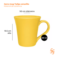 Jarro mug Tulipa 330 cc amarillo Biona x6 - comprar online