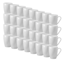 Jarro mug 350 ml vidrio opalino blanco Carol x24