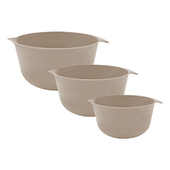 Set Bowl Batidor X3 18 22 y 26 Cm Piezas Nylon Línea Areia Varios Colores Carol - comprar online