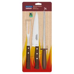 Juego Asado Trinchante Tradicional Polywood x3 Piezas Tramontina - comprar online