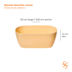 Maceta Macchia crema 26 cm granitic Gemplast - comprar online