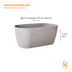 Maceta Macchia gris 32 cm granitic Gemplast - comprar online