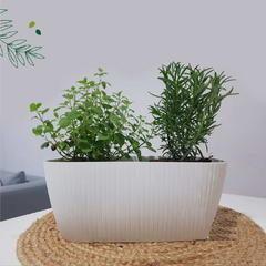 Maceta Mesola arena 26 cm granitic Gemplast - Bazar Colucci