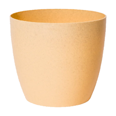 Maceta Umbra crema 18 cm granitic Gemplast