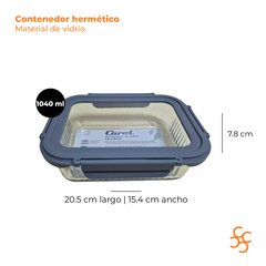 Imagen de Contenedor Hermético Vidrio Tapa Plástico con Broches Varias Medidas Carol