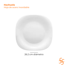 Plato Playo Cuadrado Vidrio Opal 26.2 Carol Set x6 en internet