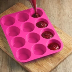 Molde silicona x12 lila muffins cupcakes Carol en internet