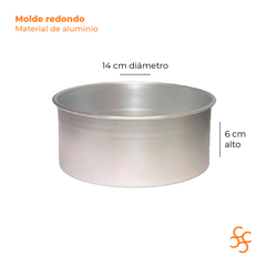 Molde Redondo Aluminio Repostería 6 Cm N° 14 Caseros en internet