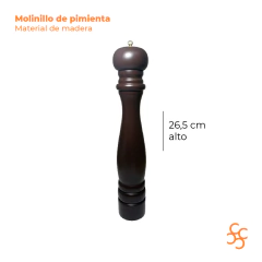 Molinillo de pimienta madera chocolate 26,5 cm Axen - comprar online