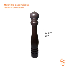 Molinillo de pimienta madera chocolate 42 cm Axen - comprar online