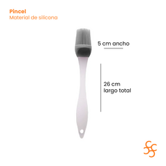 Pincel silicona mango plástico Carol - comprar online