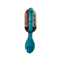 Pinza Ensalada Carol Cuchara Tenedor Doble Uso Areia Azul