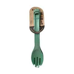 Pinza Ensalada Carol Cuchara Tenedor Doble Uso Areia Verde