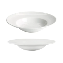 Plato Vidrio Opal Pastero Hondo 26 cm Carol Set x6 en internet