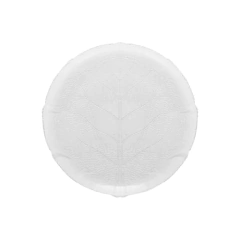 Plato Playo Vidrio Labrado Hojas 23 Cm Durax Set x6 en internet