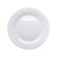 Plato playo 20 cm vidrio opalino blanco Carol x12 en internet