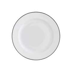 Plato Playo Línea Tavola Filete Negro x6 Verbano - comprar online