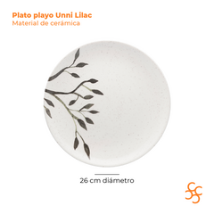 Plato playo 26 cm Unni Lilac decorado Walplo - comprar online