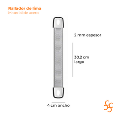 Rallador Lima Acero Inoxidable Corte 2mm Axen en internet